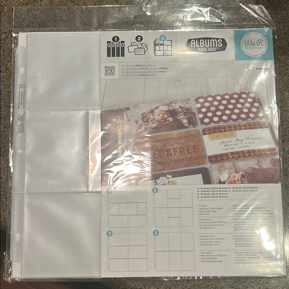 Photo Album Pages - White